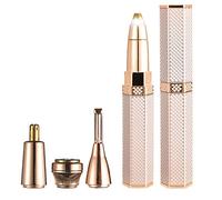 ZMKY Electric Eyebrow Trimmer, Womens Facial Hair Remover, Nose Hair Remover, USB Rechargeable, 4 in 1 Painless Bikini Trimmer for Eyebrow, Lips, Facial, Body