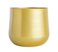 ZMKY Vaso per Piante d'oro - Vasi per Piante da Interno,Vaso da Fiori Rotondo Decorativo in Metallo Dorato con Foro di drenaggio Adatto per Patio da Giardino al Coperto