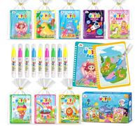 ZMLM 32 Libri da Colorare con acqua gadget compleanno bambina bambino bambini, Riutilizzabili mini libri da colorare Magico Pittura per di 4-8ann regalini fine festa compleanno bambini (32Classica)
