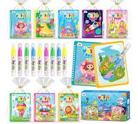 ZMLM 8 Libri Colorare con acqua gadget compleanno bambini(8Classica) | Riutilizzabili mini libri da colorare Magico Pittura per di 4-8ann regalini fine festa compleanno bambini(8Classica)