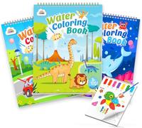 ZMLM Dipingi con Libro da Colorare ad Acqua per Bambini, Libro di Pittura ad Acquerello con Pennello, Libro Magico da Colorare Acqua per Bambini 3 4 5 6 7 8 Anni (Traffico+Oceano+Dinosauri)