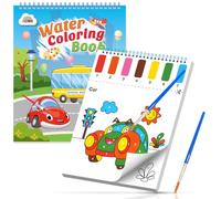 ZMLM Dipingi con Libro da Colorare ad Acqua per Bambini Piccoli, Libro di Pittura ad Acquerello con Pennello, Libro Magico da Colorare Acqua per Bambini 3 4 5 6 7 8 Anni - Veicoli a Motore