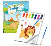 ZMLM Dipingi con Libro da Colorare ad Acqua per Bambini Piccoli, Libro di Pittura ad Acquerello con Pennello, Libro Magico da Colorare Acqua per Bambini 3 4 5 6 7 8 Anni - Animali