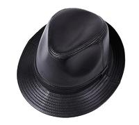 ZMNKH Cappello Panama in Pelle Cappello Mafia Gangster Uomo Fedora Trilby Cappello Donna
