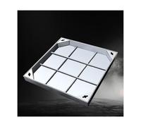 ZMQU 304 Stainless Steel Square Manhole Cover with Base | Multiple Sizes 40x40x5 To 80x80x8 cm Usage Scenario: Streets, Roads, Factories, s.(60*60*5cm/23.6*23.6*1.96in)