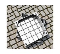 ZMQU 304 Stainless Steel Square Manhole Cover with Base | Multiple Sizes For Streets, Roads, s, Factories: 40x40x5 cm To 80x80x8 cm(60*60*8cm/23.6*23.6*3.14in)