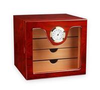 ZMQU Humidor Portatile for sigari, Humidor for sigari, Humidor in Legno di Cedro, Humidor for sigari a 4 Strati, con igrometro, Scatola for sigari con Vernice for Pianoforte