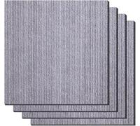 ZMQU Piastrelle for Moquette, tappetini autoadesivi Quadrati di Protezione for Moquette, Piastrelle Antiscivolo Fai da Te, 12 x 12 Pollici - 16 Pezzi (Verde)(Light Grey)