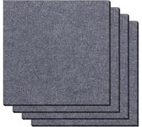ZMQU Piastrelle for Moquette, tappetini autoadesivi Quadrati di Protezione for Moquette, Piastrelle Antiscivolo Fai da Te, 12 x 12 Pollici - 16 Pezzi (Verde)(Dark Grey)