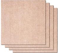 ZMQU Piastrelle for Moquette, tappetini autoadesivi Quadrati di Protezione for Moquette, Piastrelle Antiscivolo Fai da Te, 12 x 12 Pollici - 16 Pezzi (Verde)(Camel)