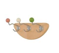 ZMQU Space-Saving Double-Track Coat Hook, Foldable Wall Hook, with 6/8 Hooks Suitable for Room, Bedroom, Entryway, Living Room(Brown,29.4cm/11.5in)(Natural,29.4cm/11.5in)