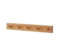 ZMQU Wood Duty Coat Hooks with 3/4/5/6/7/8 Pegs Wall Hooks, Wooden Coat Hanger Hat Rack for Hanging Coats Towels Purse Robes(Brown,35cm/13.7in)(Natural,44cm/17.3in)