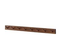 ZMQU Wood Duty Coat Hooks with 3/4/5/6/7/8 Pegs Wall Hooks, Wooden Coat Hanger Hat Rack for Hanging Coats Towels Purse Robes(Brown,35cm/13.7in)(Brown,71cm/27.9in)