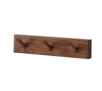ZMQU Wood Duty Coat Hooks with 3/4/5/6/7/8 Pegs Wall Hooks, Wooden Coat Hanger Hat Rack for Hanging Coats Towels Purse Robes(Brown,35cm/13.7in)(Brown,26cm/10.2in)