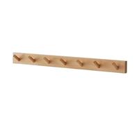 ZMQU Wood Duty Coat Hooks with 3/4/5/6/7/8 Pegs Wall Hooks, Wooden Coat Hanger Hat Rack for Hanging Coats Towels Purse Robes(Brown,35cm/13.7in)(Natural,62cm/24.4in)