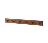 ZMQU Wood Duty Coat Hooks with 3/4/5/6/7/8 Pegs Wall Hooks, Wooden Coat Hanger Hat Rack for Hanging Coats Towels Purse Robes(Brown,35cm/13.7in)(Brown,53cm/20.8in)