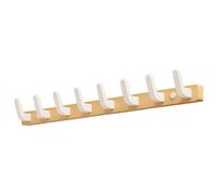 ZMQU Wooden Heavy Duty Coat Rack for Wall, Coat Hanger Hooks for Hanging Coats,Jacket,Hat,Clothes,Brown(White,65cm/25.5in)(Natural,75cm/29.5in)