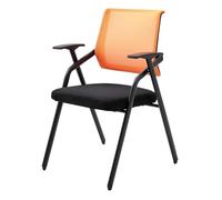 ZMTGLTG Sedia Pieghevole da Allenamento dal Design Ergonomico con Rete Traspirante E Resistente all'Usura, Adatta for Sale Conferenze E Sale di Formazione(Orange)