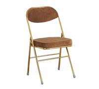 ZMTGLTG Sedia Pieghevole, Seduta in Velluto, Comoda for Lunghe sedute, Lega di Titanio, Stabile e Antiscivolo, Adatta for uffici e balconi.(Brown)