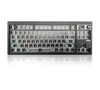 ZMX GMK87 - Kit per tastiera Barebones per tastiera, montaggio a guarnizione, PCB hot swap tripla modalità BT5.0/2.4G/TipoC, tastiera meccanica wireless con manopola, schermo TFT programmabile VIA