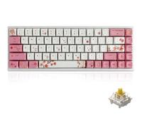 ZMX X BOYI Cherry Blossom - Tastiera da gioco 65% compatta, 68 tasti, mini hot swap tri-mode BT/2,4G/Type-C wireless con tasti Dye-Sub PBT XDA (interruttore giallo)