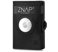 ZNAP Airtag - Portafoglio, 12 carte, portamonete, 8,9 x 1,8 x 6,3 cm (LxHxP), protezione RFID