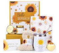 ZNCRSISTY 8 cesti regalo per la cura di sé con girasole, ideali come regalo di compleanno per donne, ragazze, sorelle, amiche, sorprese il suo grande momento