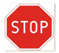 ZNDW-11 - CARTELLO STRADALE B-20 - STOP - 33cmx33cm LIBRES POLSKA SP