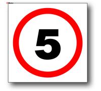 ZNDW-2 SEGNALE STRADALE limite di velocità 5 km