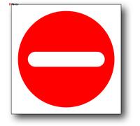 ZNDW-5 SEGNALE STRADALE B-2 - INGRESSO VIETATO 33cmx33cm LIBRES POLSKA SP