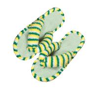 ZNEL Donna Pantofole a Righe Morbide Comode Quattro Stagioni Scarpe da Casa Aperte Punta Infradito Comode E Morbide(42/43 EU, Green)