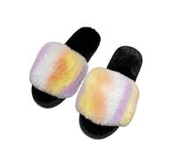 ZNEL Donna Pantofole Aperte Colorate E Soffici Ciabatte Comode, Calde E Morbide Antiscivolo Scarpe da Casa in Memory Foam(37/38 EU, Orange)