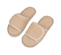 ZNEL Donna Pantofole Morbide Memory Foam Fascia Adesiva Apribile Soffice Peluche Punta Aperta Scarpe da Casa Interno/Esterno Facile da Indossare/Sfilare(38/39 EU, White)