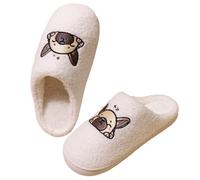 ZNEL Donna Uomo Antiscivolo Pelose Bulldog Stampa Pantofole Calde, Comode, Morbide E Leggere Memory Foam Animali Scarpe da Casa con Simpatici Cartoni Animati(38/39 EU, Bulldog)