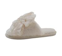 ZNEL Fiocco in Rete di Perle Pantofole Morbide per Interni Ed Esterni Comode in Memory Foam Antiscivolo Scarpe da Casa per Donne, Mamme, Damigelle(40/41 EU, White)