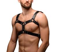 ZNEL Imbracatura in Finta Pelle Audace per Uomo, Perfetta per Performance, Feste E per Fare Una Dichiarazione di Moda Sorprendente