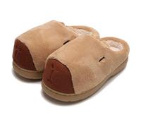 ZNEL Pantofole con Capibara Soffice Cartone Animato Invernale Scarpe da Casa Camera da Letto in Morbida Peluche Suola in PVC Calda(40/41 EU, Khaki)