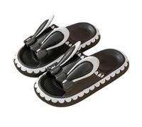 ZNEL Pantofole Coniglio Per Donne Estate Open Toe Slides Sandalo Doccia Comode Scarpe Da Casa Per Bagno Antiscivolo Simpatico Ciabatte Da Bagno Scarpe Casa(38-39, Black)