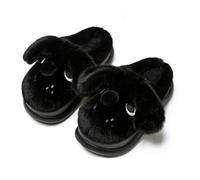 ZNEL Pantofole da Donna Morbide E Soffici Carine E Calde Scarpe da Casa in Cotone Suola Spessa Antiscivolo per Interni Ed Esterni(38/39 EU, Black)