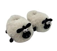 ZNEL Pantofole di Peluche a Forma di Pecora per Donna E Uomo Antiscivolo Invernali da Interno Scarpe per Casa Antinfortunistiche per Adulti(36/37 EU, White)