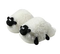 ZNEL Pantofole Invernali in Peluche a Forma di Pecora per Donna E Uomo Sandali Antiscivolo Scarpe da Casa Interno/Esterno(36/37 EU, Sheep)