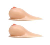 ZNEL Seno in Silicone Gocce d'Acqua Autoadesive Tette Finte con Coppa B -EE per Uomini E Donne Crossdresser Protesi di Mastectomia Cosplay Transgender(D Cup (1000g/Pair), Nude)