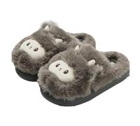 ZNEL Simpatiche Pantofole a Forma di Pecora Soffice Invernali a Forma di Cartone Animato Scarpe da Casa in Peluche Suola in PVC Calda E Morbida(42/43 EU, Gray)