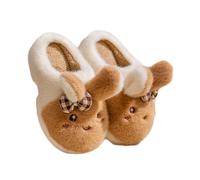 ZNEL Suola Spessa Pantofole Morbide a Forma di Animale Morbide E Carine Scarpe per Casa con Suola in PVC E Tomaia in Peluche Mantieni Tuoi Piedi Caldi E Comodi(40/41 EU, C-Brown)