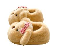 ZNEL Testa di Cane Carina Pantofole Calde E Morbide per Donna E Uomo Cucciolo E Confortevole Schienale Aperto Vs. Chiuso Scarpe da Casa(40/41 EU, D-Yellow)