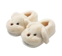 ZNEL Testa di Cane Carina Pantofole Calde E Morbide per Donna E Uomo Cucciolo E Confortevole Schienale Aperto Vs. Chiuso Scarpe da Casa(44/45 EU, B-White)