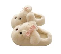 ZNEL Testa di Cane Carina Pantofole Calde E Morbide per Donna E Uomo Cucciolo E Confortevole Schienale Aperto Vs. Chiuso Scarpe da Casa(42/43 EU, G-White)