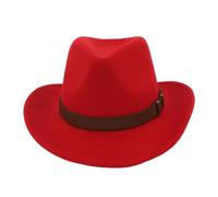 ZNJAMN Cappello A Cilindro Cappelli Fedora da cowboy in feltro di lana a tesa larga, donna e uomo, classici, festa, formali Per La Festa(Color4)