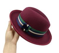 ZNJAMN Cappello A Cilindro Cappello a cilindro da uomo con tesa arrotolabile e parte superiore rotonda Fedora Per La Festa(Color5)