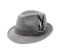 ZNJAMN Cappello A Cilindro Cappello da uomo in feltro con tesa curva vintage, stile Fedora, modello Hamburger Per La Festa(Color7)